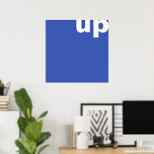 Nur Farbe Hintergrund - blau + Ihre Ideen Poster (Heimbüro)