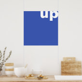 Nur Farbe Hintergrund - blau + Ihre Ideen Poster (Küche)