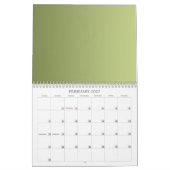Nur Farbe Hintergrund Kalender - grüner Olivengrad (Feb 2027)