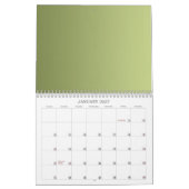 Nur Farbe Hintergrund Kalender - grüner Olivengrad (Jan 2027)