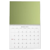 Nur Farbe Hintergrund Kalender - grüner Olivengrad (Mär 2027)