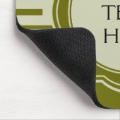NUR FARBE/KNOPF-FAHNEN-Weiß + Ihr Text Mousepad (Ecke)