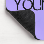 NUR FARBE / Leichte violette Farbe + Ihr Text Mousepad (Ecke)