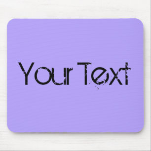 NUR FARBE / Leichte violette Farbe + Ihr Text Mousepad