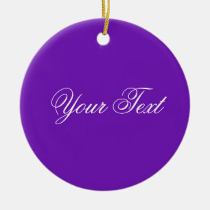 NUR FARBE / lila + Ihr Text Keramikornament
