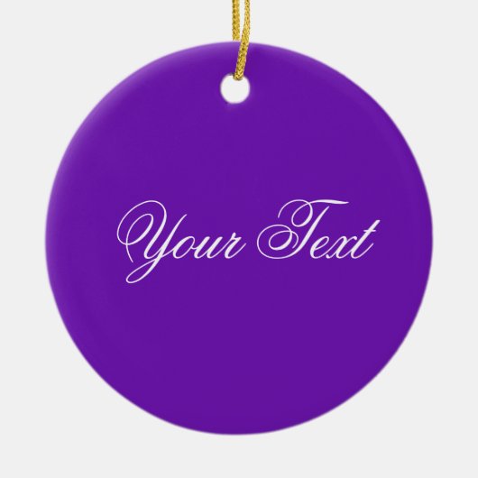 NUR FARBE / lila + Ihr Text Keramikornament (Vorne)