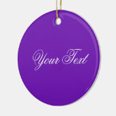 NUR FARBE / lila + Ihr Text Keramikornament (Links)