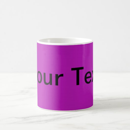 NUR FARBE / magenta + Ihr Text Kaffeetasse (Mittel)
