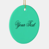 NUR FARBE / minze + Ihr Text Keramikornament (Rechts)