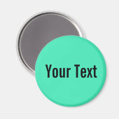 NUR FARBE / minze + Ihr Text Magnet (Vorderseite/Rückseite)