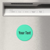 NUR FARBE / minze + Ihr Text Magnet (In Situ (Geschirrspüler))