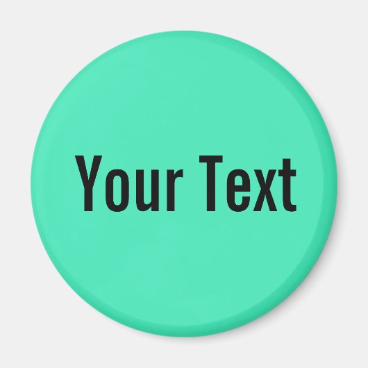 NUR FARBE / minze + Ihr Text Magnet (Vorne)