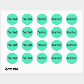 NUR FARBE | minze + Ihr Text Runder Aufkleber (Blatt)