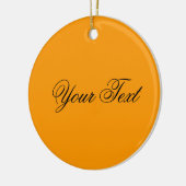 NUR FARBE / orange + Ihr Text Keramik Ornament (Links)