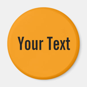NUR FARBE / orange + Ihr Text Magnet