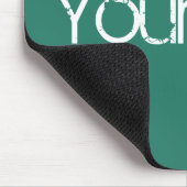 NUR FARBE / Ozeangrün + Ihr Text Mousepad (Ecke)