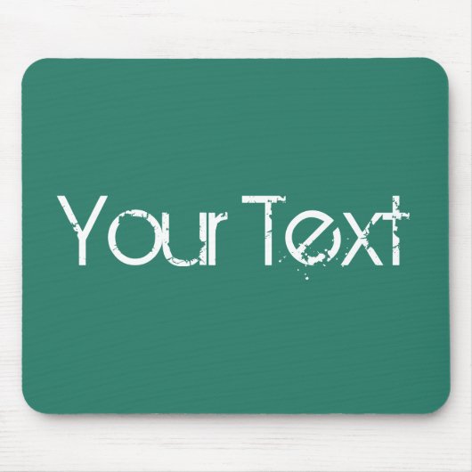 NUR FARBE / Ozeangrün + Ihr Text Mousepad (Vorne)