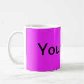 NUR FARBE / Pink + Ihr Text Kaffeetasse (Links)