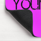 NUR FARBE / Pink + Ihr Text Mousepad (Ecke)
