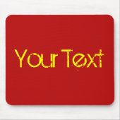 NUR FARBE / rot + Ihr Text Mousepad (Vorne)
