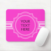 NUR FARBE / SCHALTFLÄCHE BANNweiß + Ihr Text Mousepad (Mit Mouse)