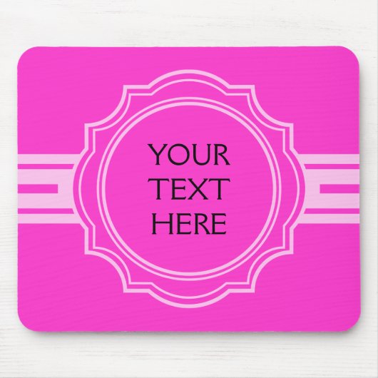 NUR FARBE / SCHALTFLÄCHE BANNweiß + Ihr Text Mousepad (Vorne)