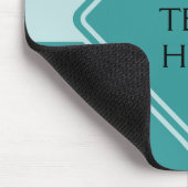 NUR FARBE / SCHALTFLÄCHE BANNweiß + Ihr Text Mousepad (Ecke)