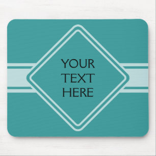 NUR FARBE / SCHALTFLÄCHE BANNweiß + Ihr Text Mousepad