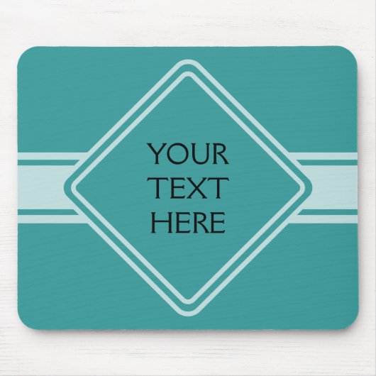 NUR FARBE / SCHALTFLÄCHE BANNweiß + Ihr Text Mousepad (Vorne)
