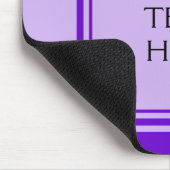 NUR FARBE / SCHALTFLÄCHE BANNweiß + Ihr Text Mousepad (Ecke)