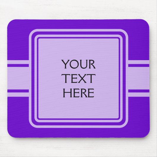 NUR FARBE / SCHALTFLÄCHE BANNweiß + Ihr Text Mousepad (Vorne)
