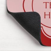 NUR FARBE / SCHALTFLÄCHE BANNweiß + Ihr Text Mousepad (Ecke)
