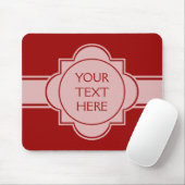 NUR FARBE / SCHALTFLÄCHE BANNweiß + Ihr Text Mousepad (Mit Mouse)