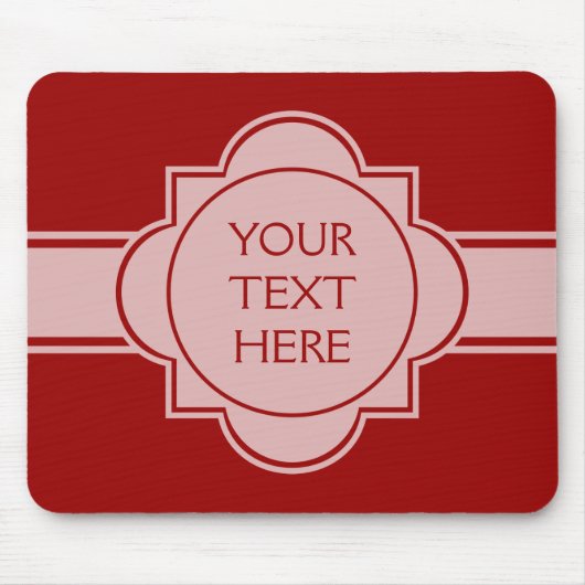 NUR FARBE / SCHALTFLÄCHE BANNweiß + Ihr Text Mousepad (Vorne)