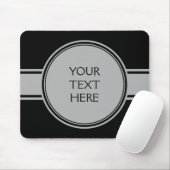 NUR FARBE / SCHALTFLÄCHE BANNweiß + Ihr Text Mousepad (Mit Mouse)