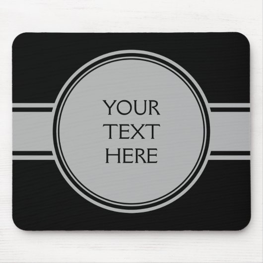 NUR FARBE / SCHALTFLÄCHE BANNweiß + Ihr Text Mousepad (Vorne)