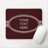 NUR FARBE / SCHALTFLÄCHE BANNweiß + Ihr Text Mousepad (Mit Mouse)