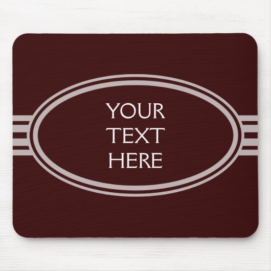 NUR FARBE / SCHALTFLÄCHE BANNweiß + Ihr Text Mousepad (Vorne)