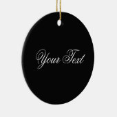 NUR FARBE / schwarz + Ihr Text Keramikornament (Rechts)