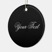 NUR FARBE / schwarz + Ihr Text Keramikornament (Links)