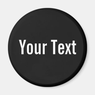 NUR FARBE / schwarz + Ihr Text Magnet