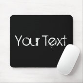 NUR FARBE / schwarz + Ihr Text Mousepad (Mit Mouse)
