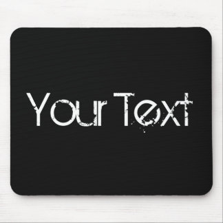 NUR FARBE / schwarz + Ihr Text Mousepad