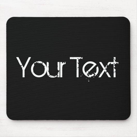 NUR FARBE / schwarz + Ihr Text Mousepad (Vorne)