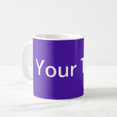 NUR FARBE / violett + Ihr Text Kaffeetasse (Vorderseite Links)