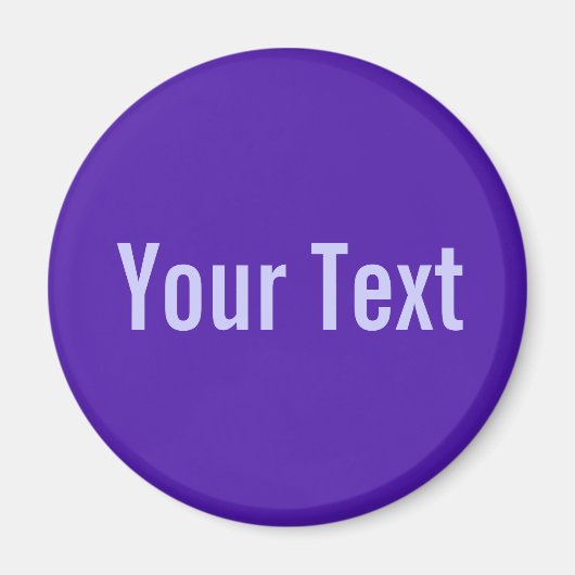 NUR FARBE / violett + Ihr Text Magnet (Vorne)