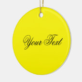 NUR FARBE / Zitrone + Ihr Text Keramikornament (Links)