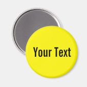 NUR FARBE / Zitrone + Ihr Text Magnet (Vorderseite/Rückseite)