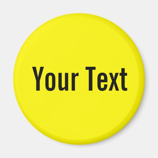 NUR FARBE / Zitrone + Ihr Text Magnet (Vorne)