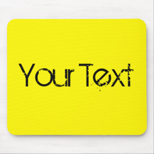 NUR FARBE / Zitrone + Ihr Text Mousepad